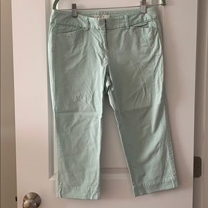 Mint Green Loft cropped pants